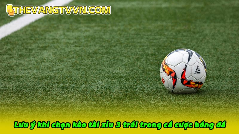 Lưu ý khi chọn kèo tài xỉu 3 trái trong cá cược bóng đá